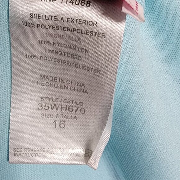 DISORDERLY CONDUCT Blue Ombre Sequin Sleeveless Zip Back Dress Girl's Size 16 - Picture 4 of 6